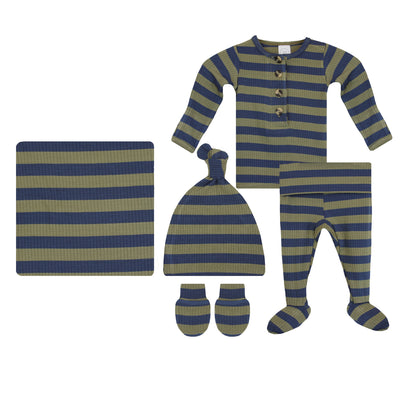 Rome Ribbed Newborn Hat Bundle (Top + Bottom)