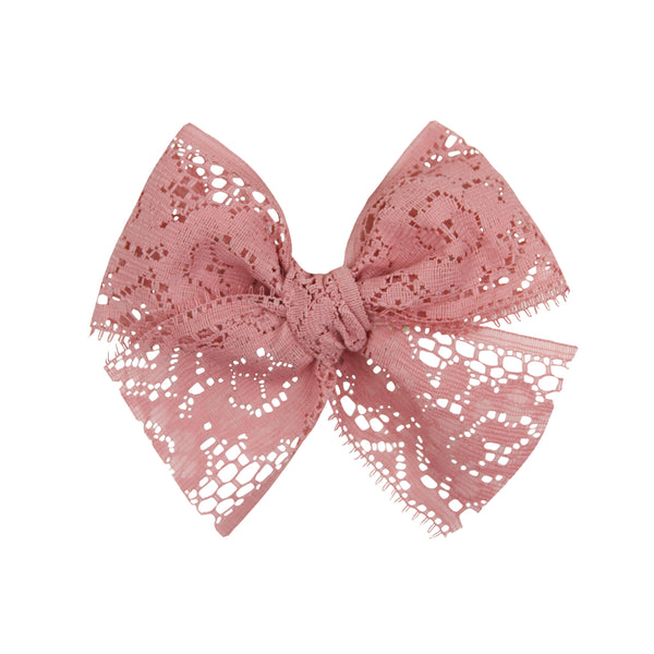 Vintage Bow - Rose Lace Clip