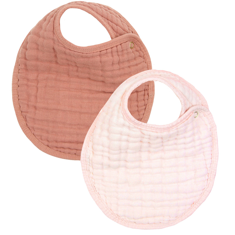 Cloud Muslin™ Bib 2 Pack - Blush + Rose