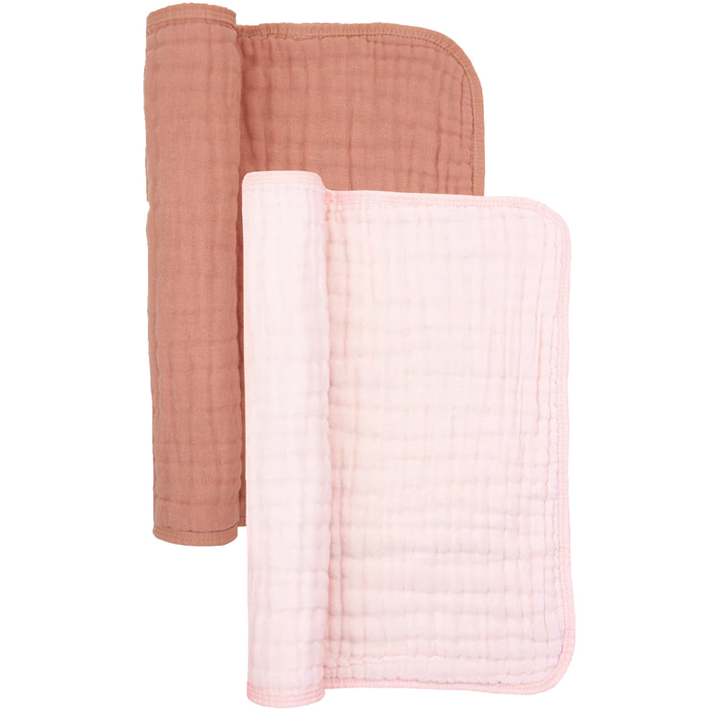 Cloud Muslin™ Burp Cloth 2 Pack - Blush + Rose