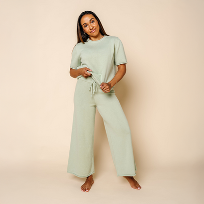 Knit Women's Short Sleeve Tee - Sage