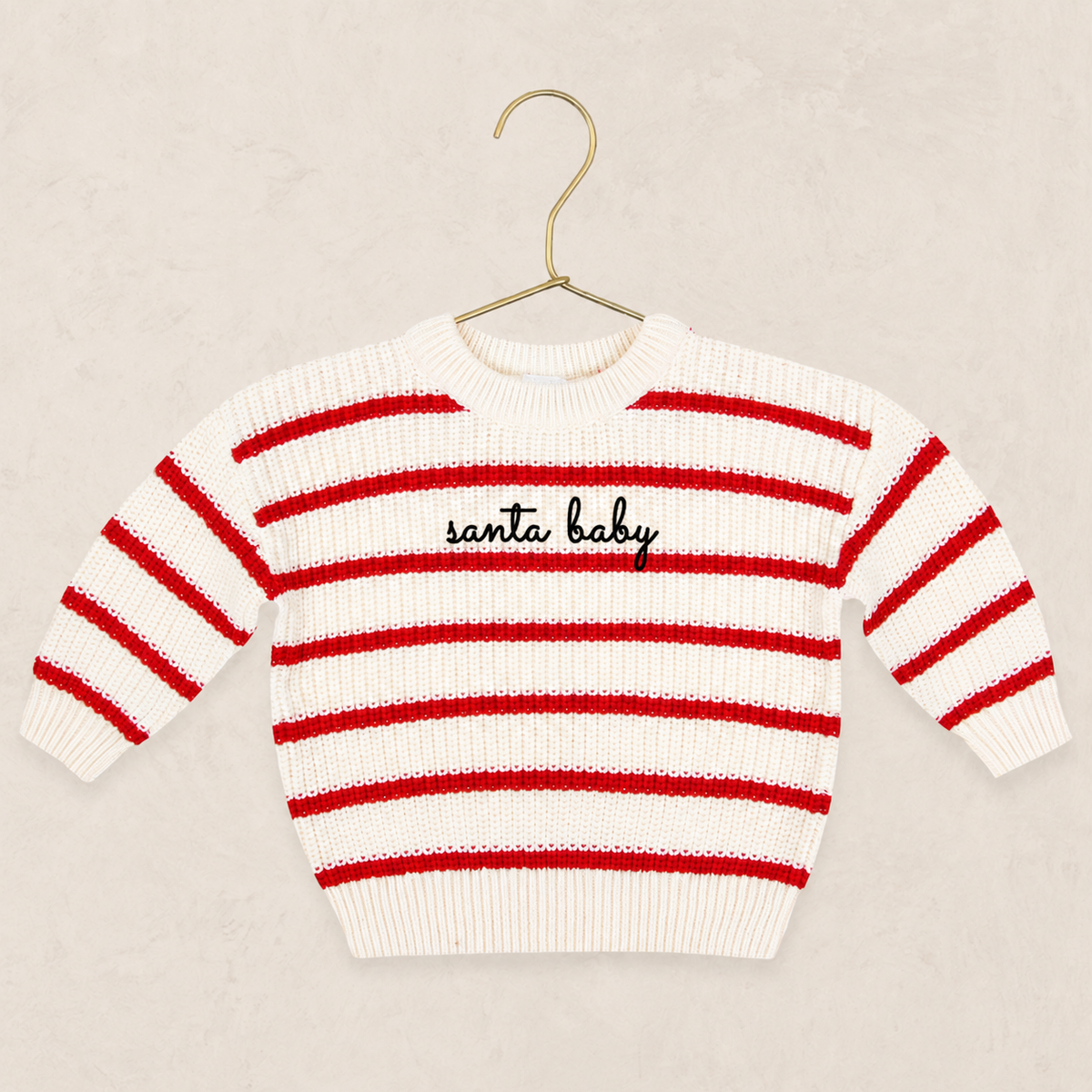 Knit Chunky Sweater - "Santa Baby"