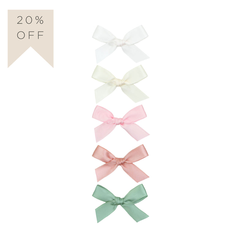 Satin Bow 5 Pack - Clip