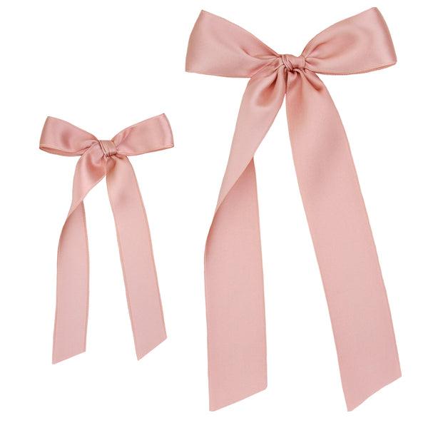 Satin Bow - French Pink Sash Clip – Lou Lou & Company