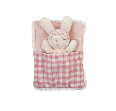 Plush Animal with Sleeping Bag & Eye Mask