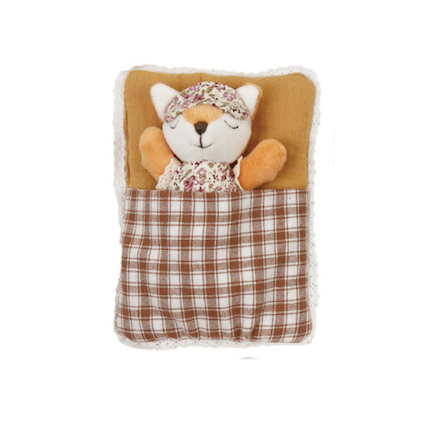 Plush Animal with Sleeping Bag & Eye Mask
