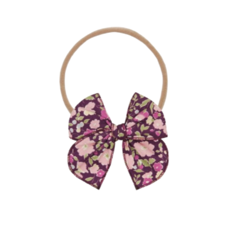 Heirloom Bow - Purple Floral Headband