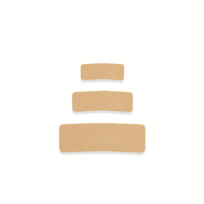 Leather 3 Pack - Stone Stripe Snap Clips