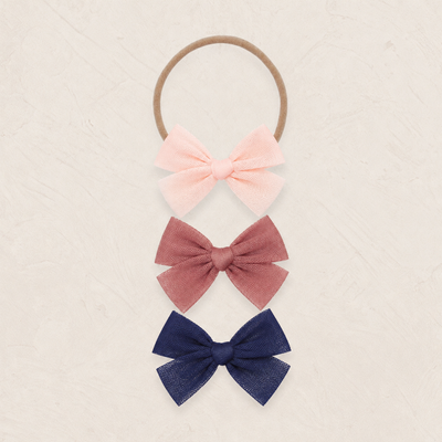 Tulle Bow 3 Pack: Rose