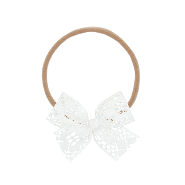Vintage Bow - White Lace