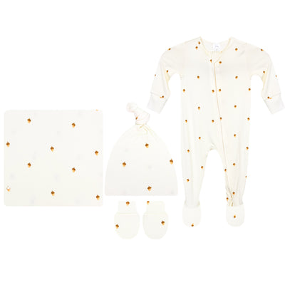 Jamison Newborn Hat Bundle + Zipper Footie