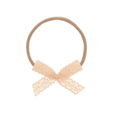 Lace Bow - Apricot Headband