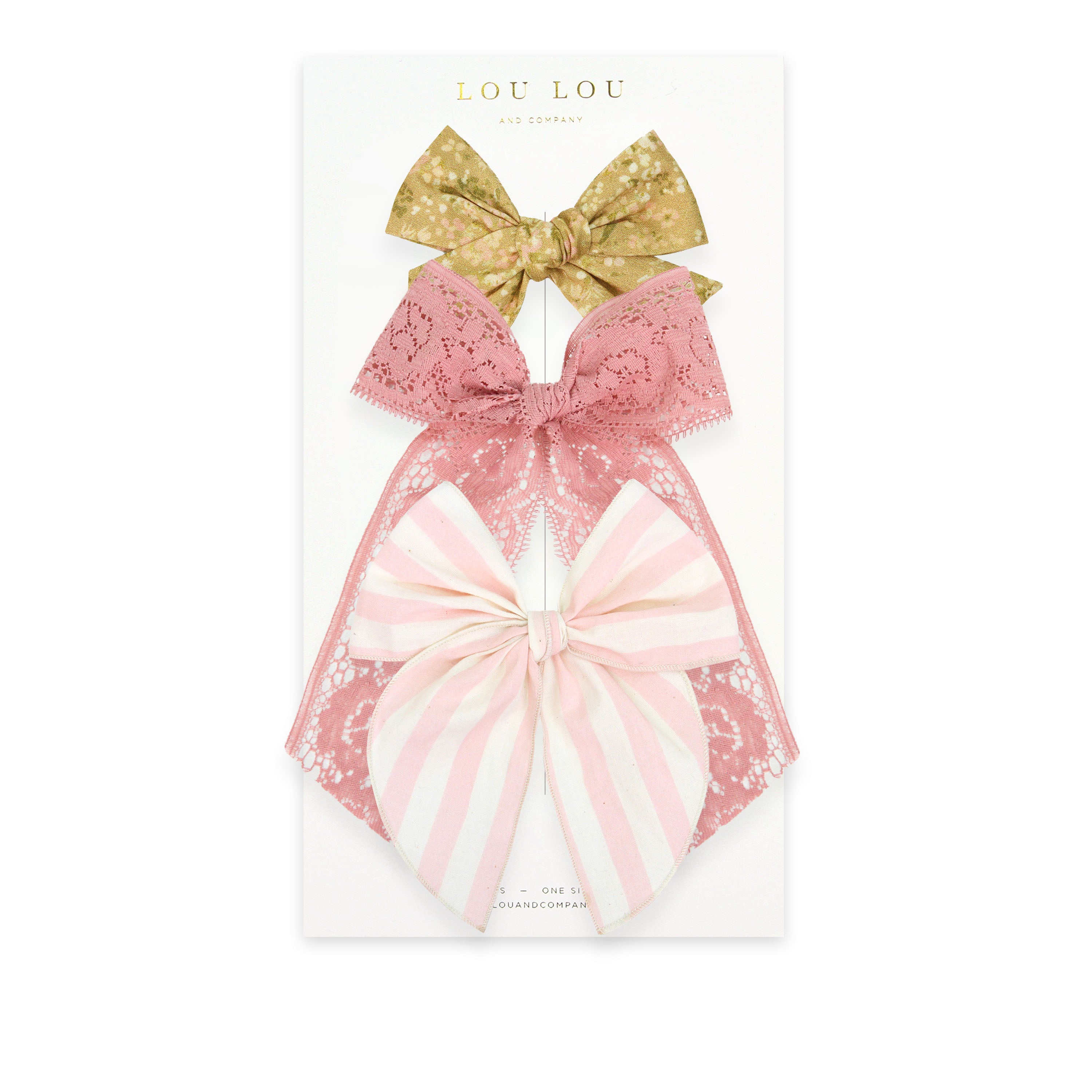 Bow 3 Pack: Yellow Floral Clips