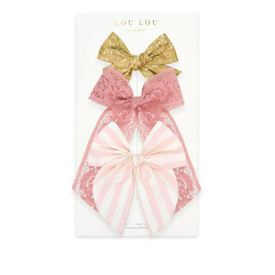 Bow 3 Pack: Yellow Floral Clips