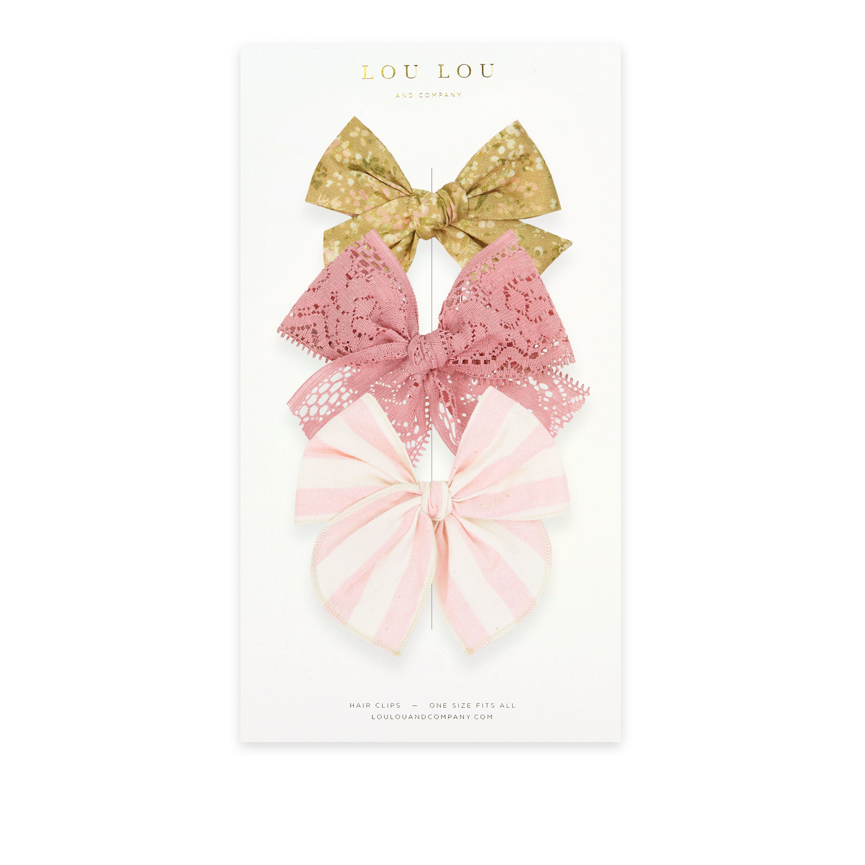 Bow 3 Pack: Yellow Floral Clips