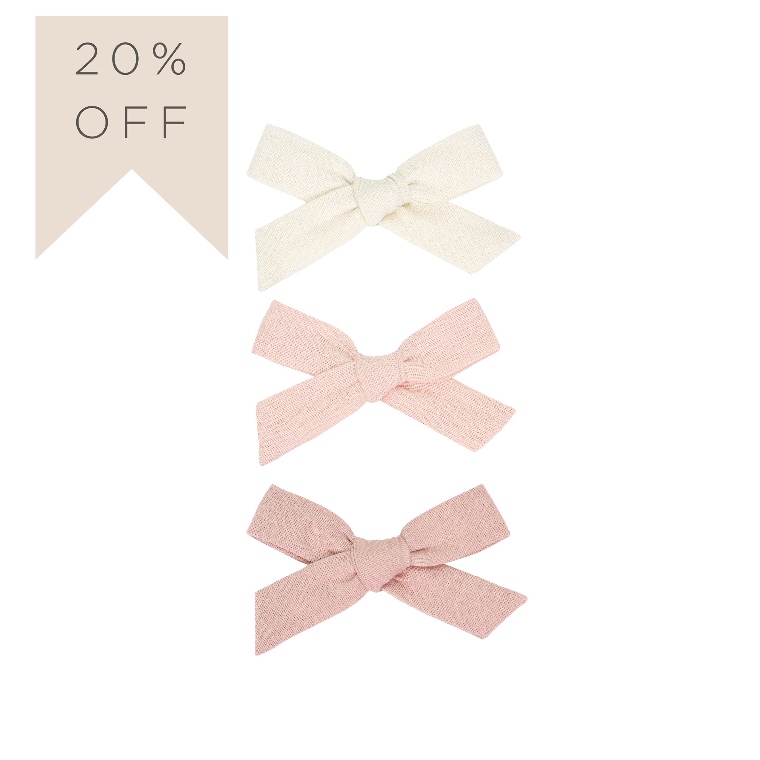 Classic Bow 3 Pack: Ballet Petite Clips