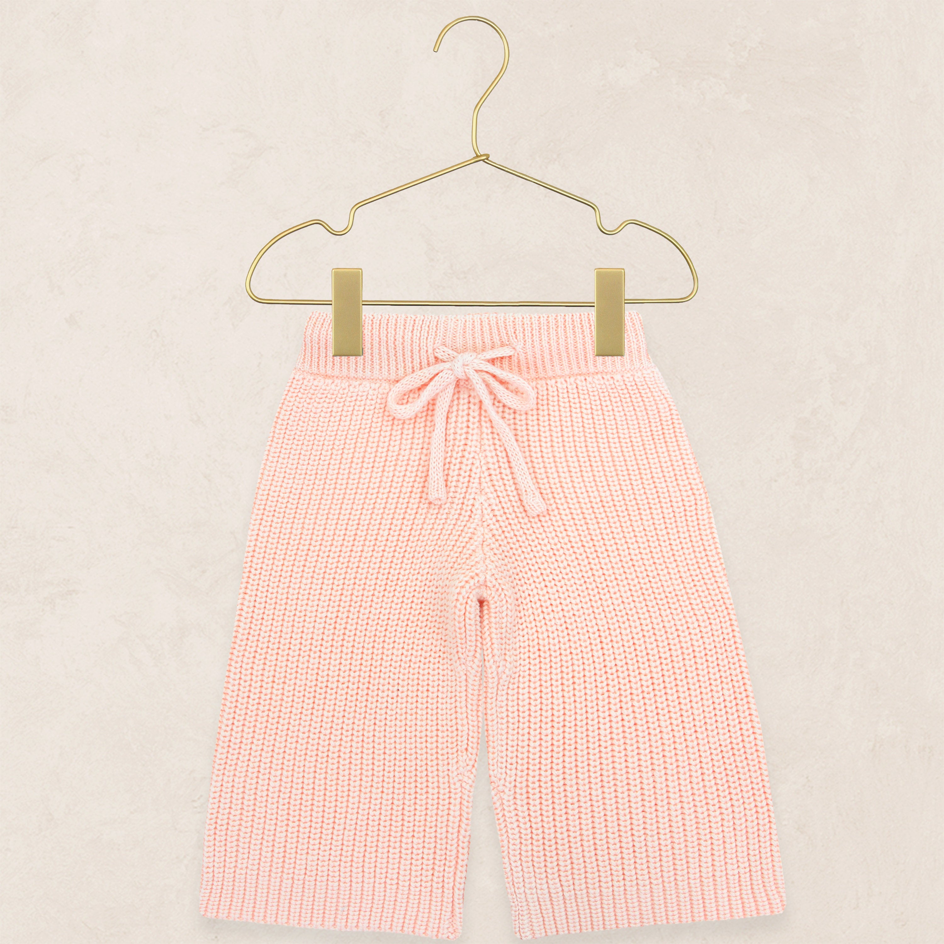 Knit Chunky Wide Leg Pants - Ballet