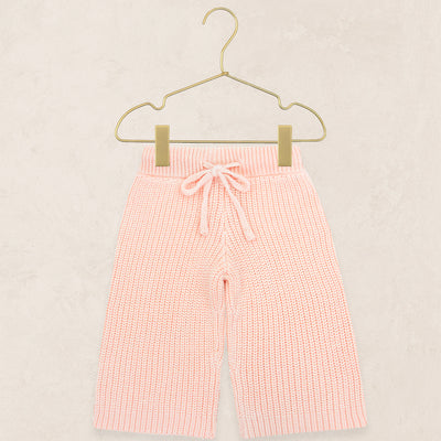 Knit Chunky Wide Leg Pants - Ballet