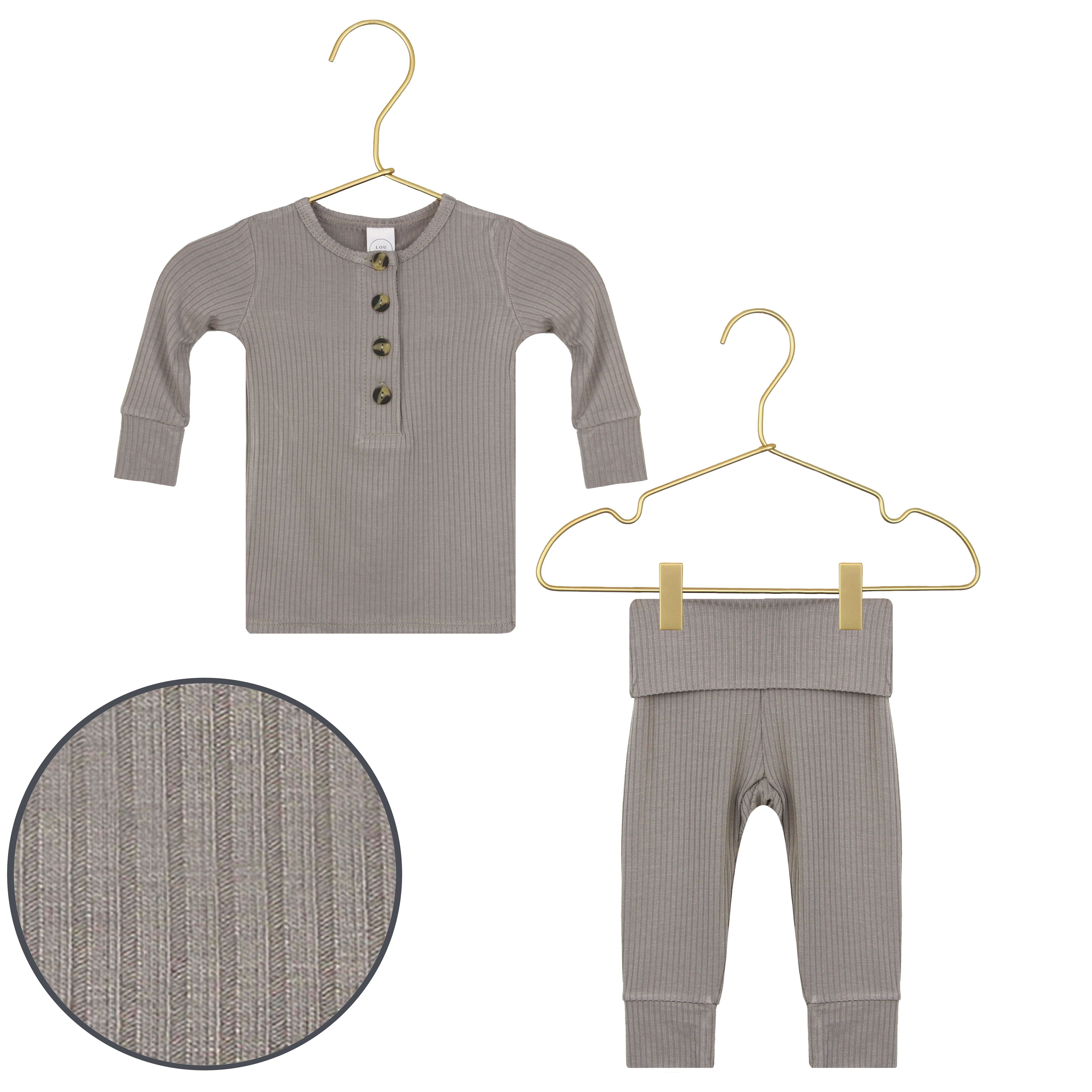 Beau Ribbed Top + Bottoms