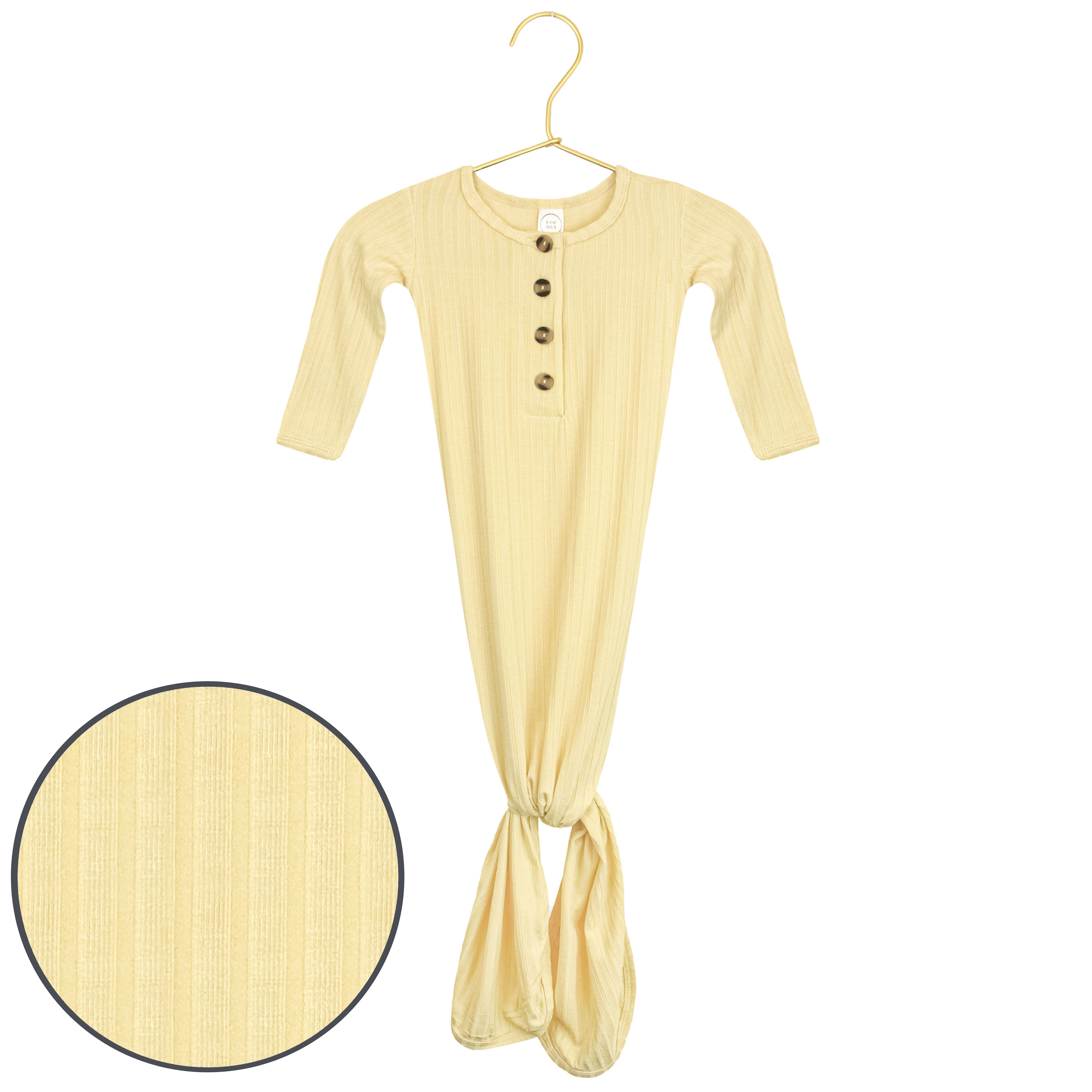 Birdie Ribbed Knotted Gown