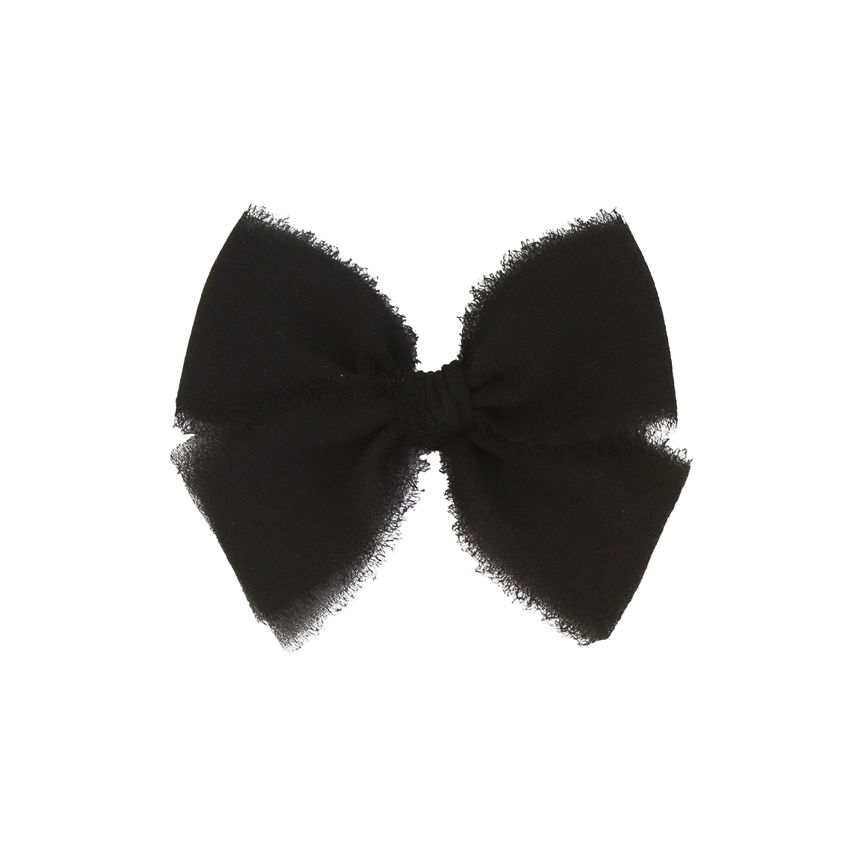 Chiffon Bow - Black Clip