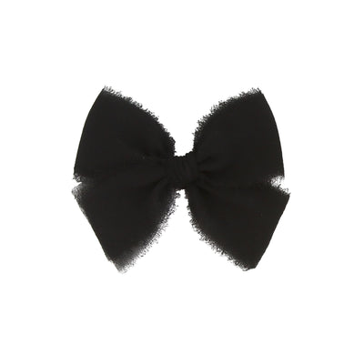 Chiffon Bow - Black Clip
