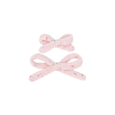 Sweater Bow - Blossom Speckle Knit Clip