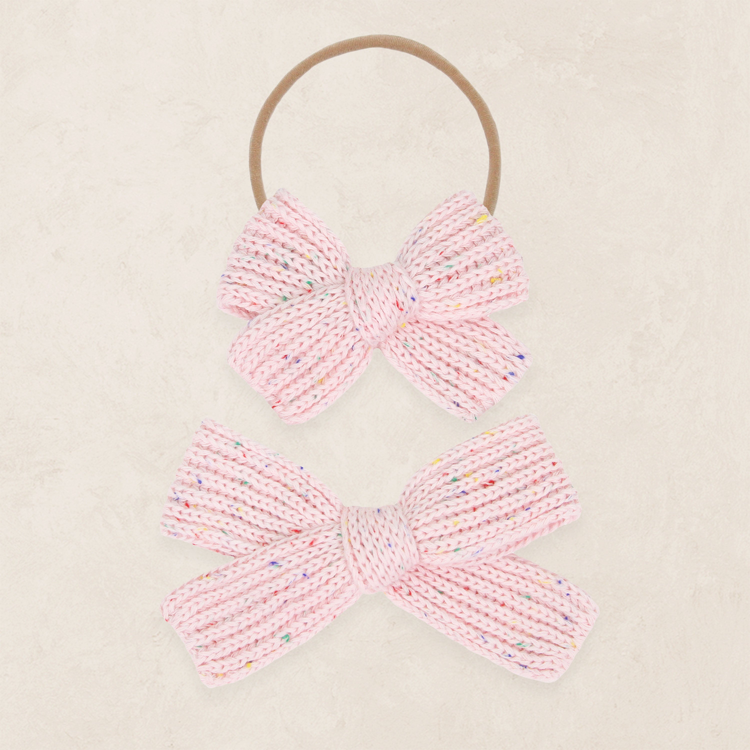 Sweater Bow - Blossom Speckle Chunky Knit