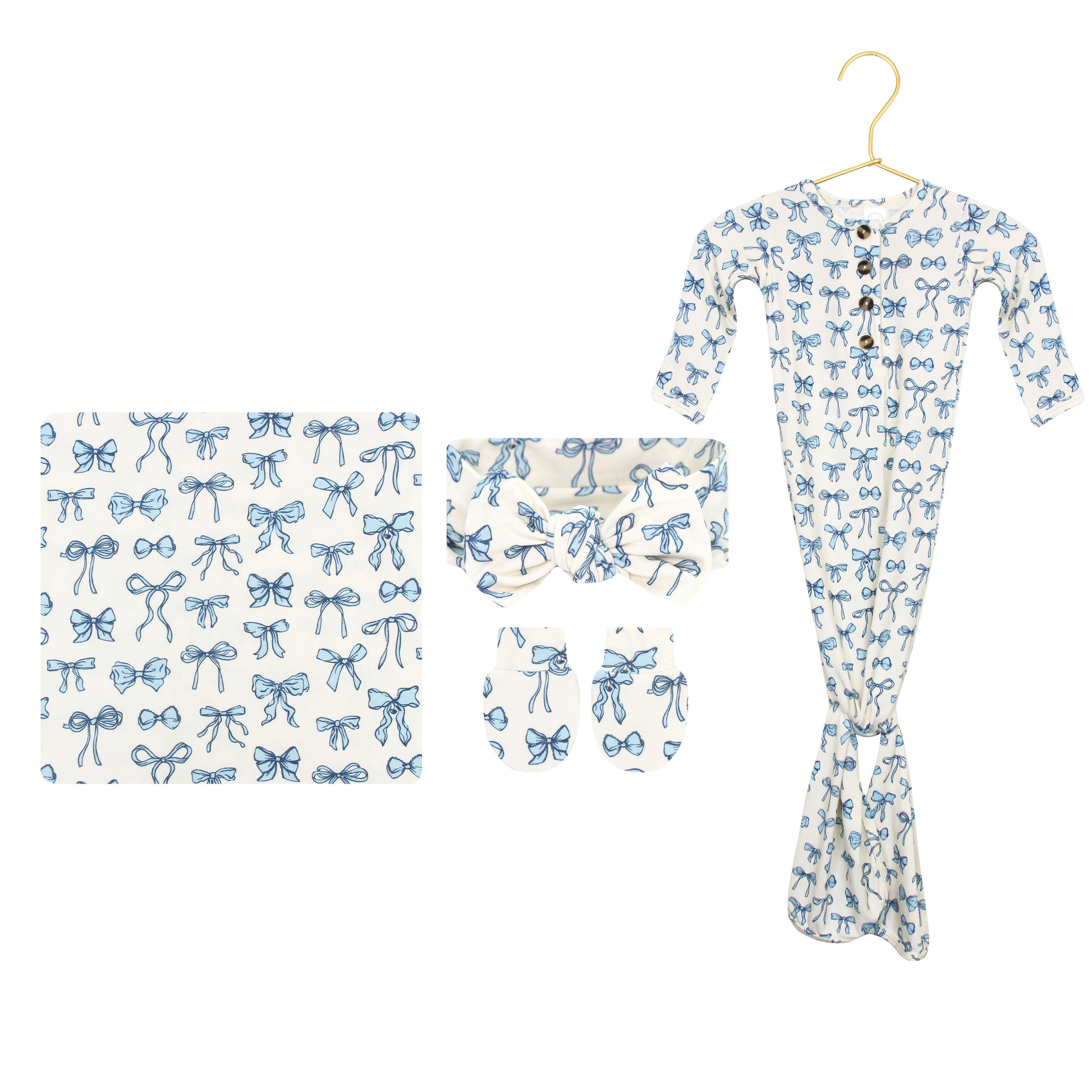 Stella Newborn Headband Bundle (Gown)