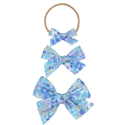 Classic Bow - Blueberry Floral Headband
