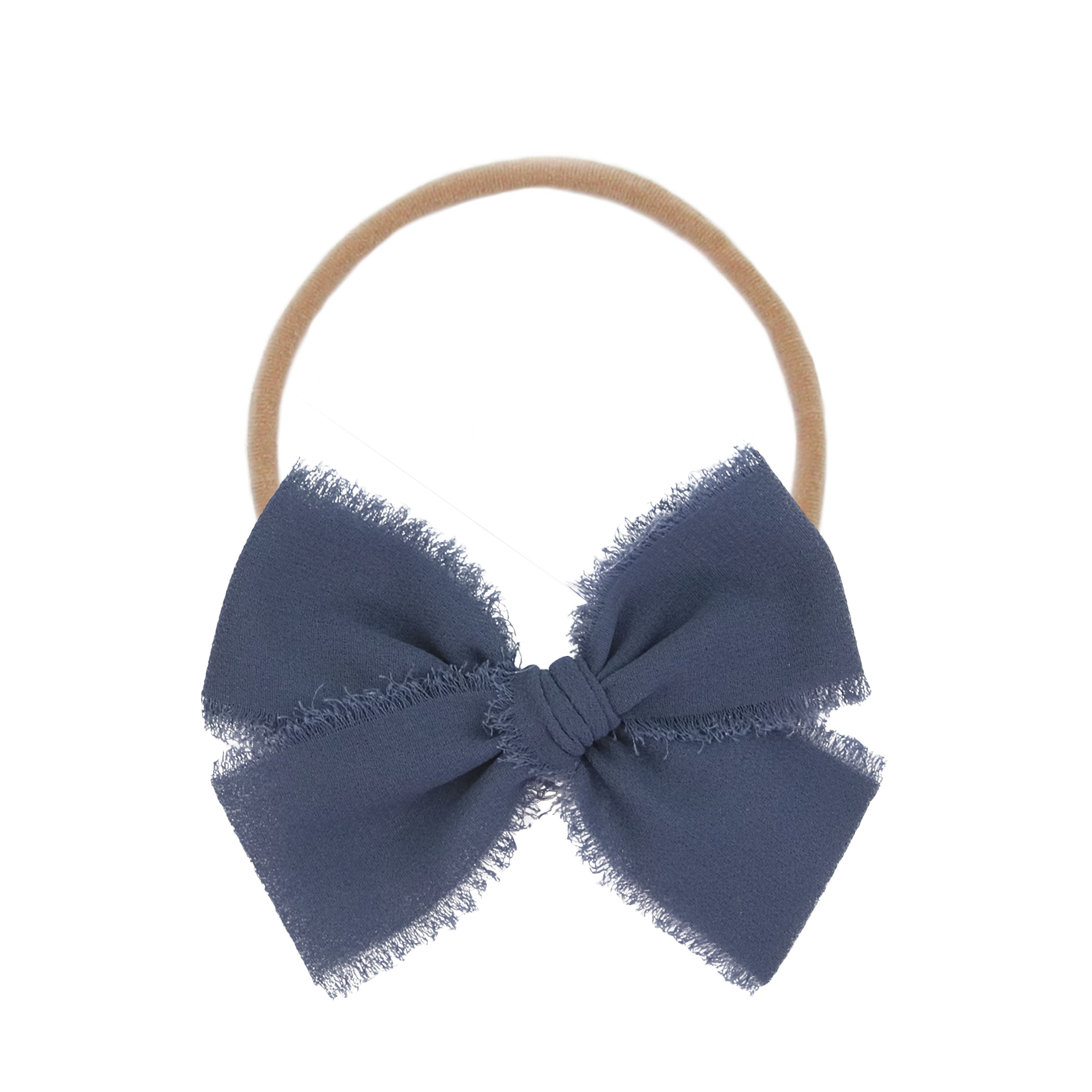 Chiffon Bow - Indigo Blue Headband