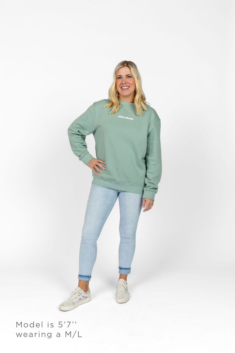 Nice Mom Crew | Seafoam