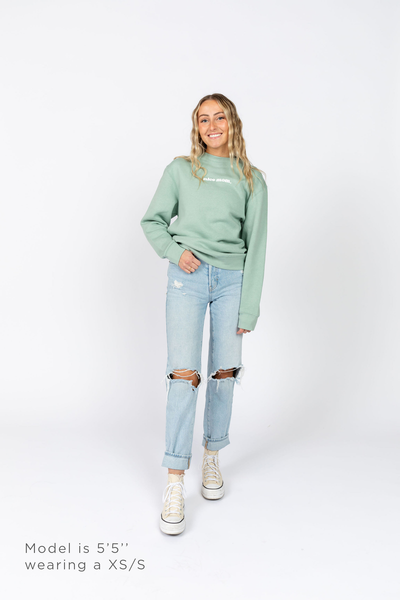 Nice Mom Crew | Seafoam