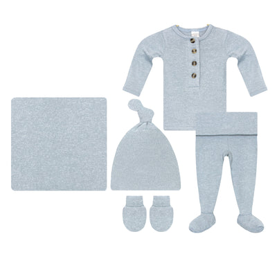 Miller Plush Knit Newborn Hat Bundle (Top + Bottom)