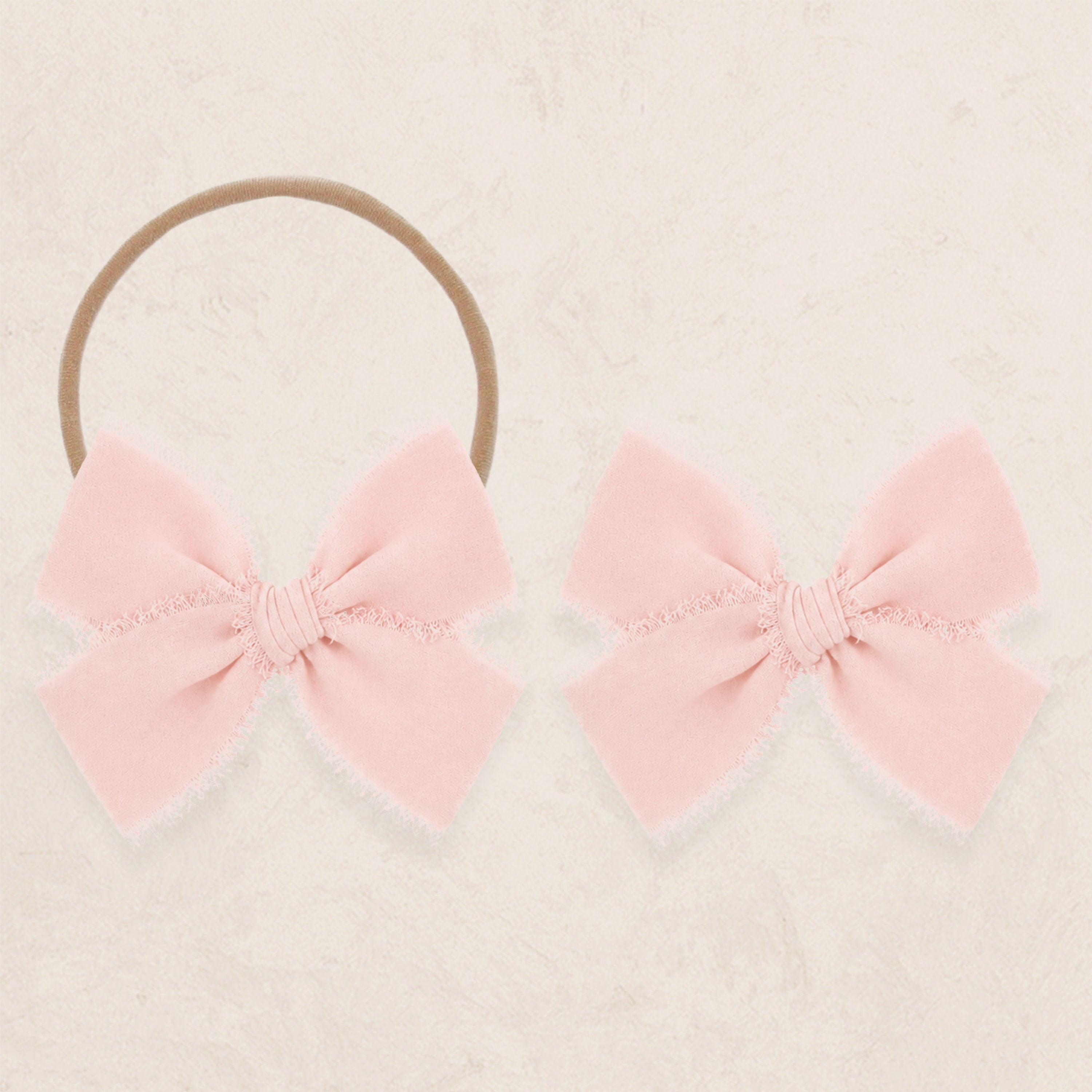 Chiffon Bow - Blush