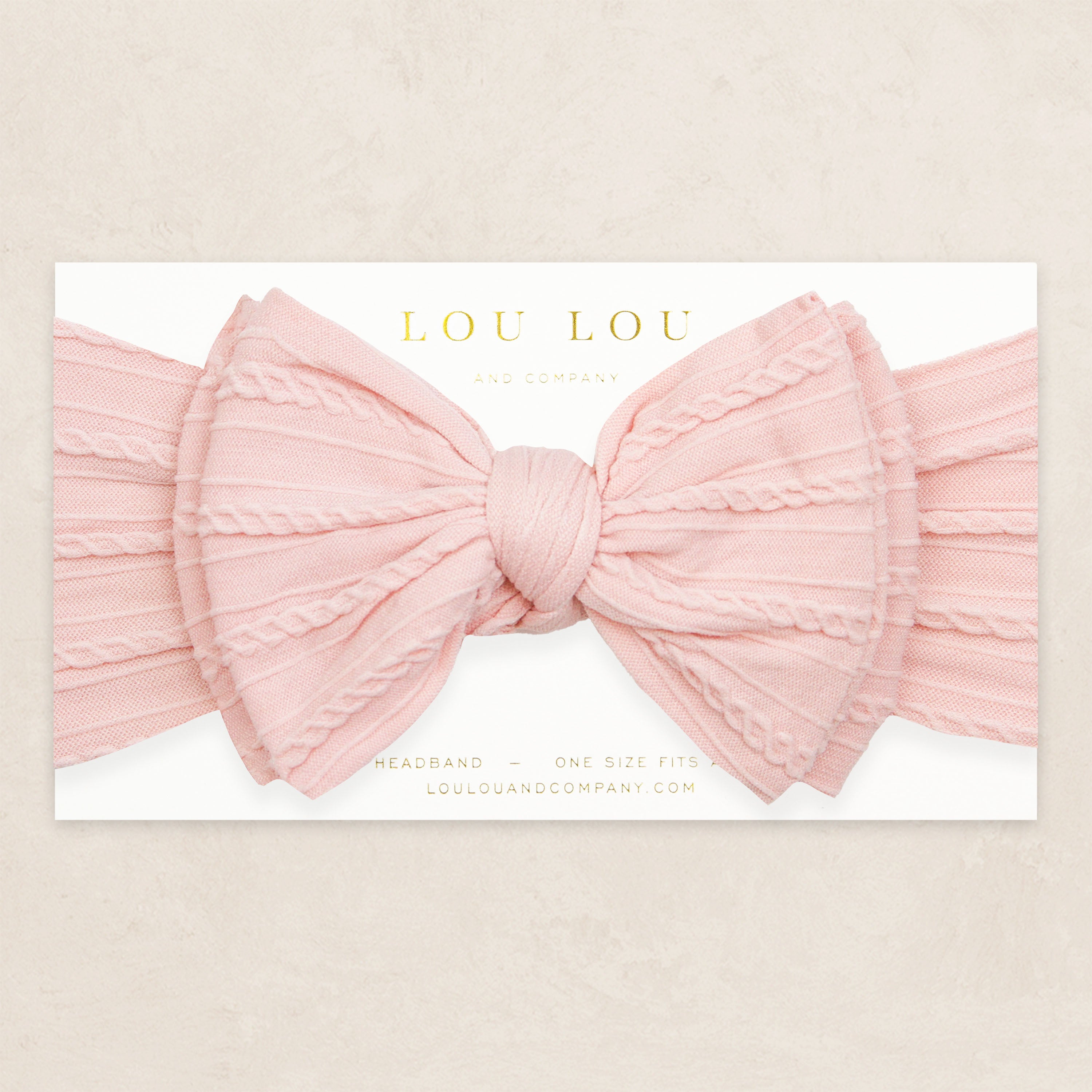 Cable Knit Headband - Blush