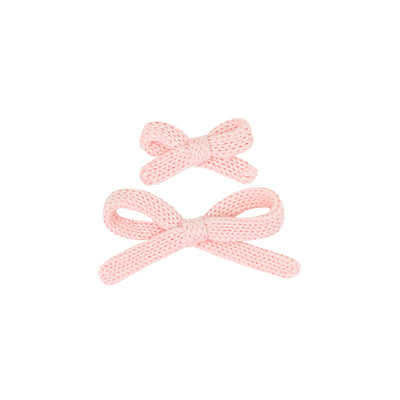 Sweater Bow - Blush Knit Clip