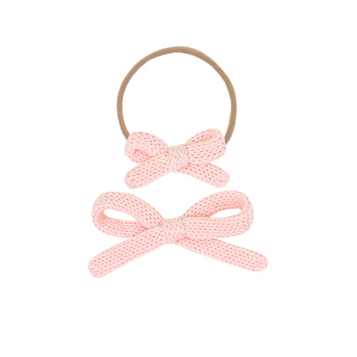Sweater Bow - Blush Knit Headband