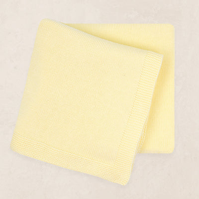 Knit Blanket - Butter Yellow