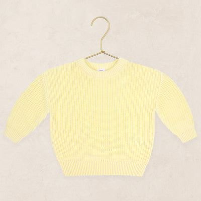 Knit Chunky Sweater - Butter Yellow