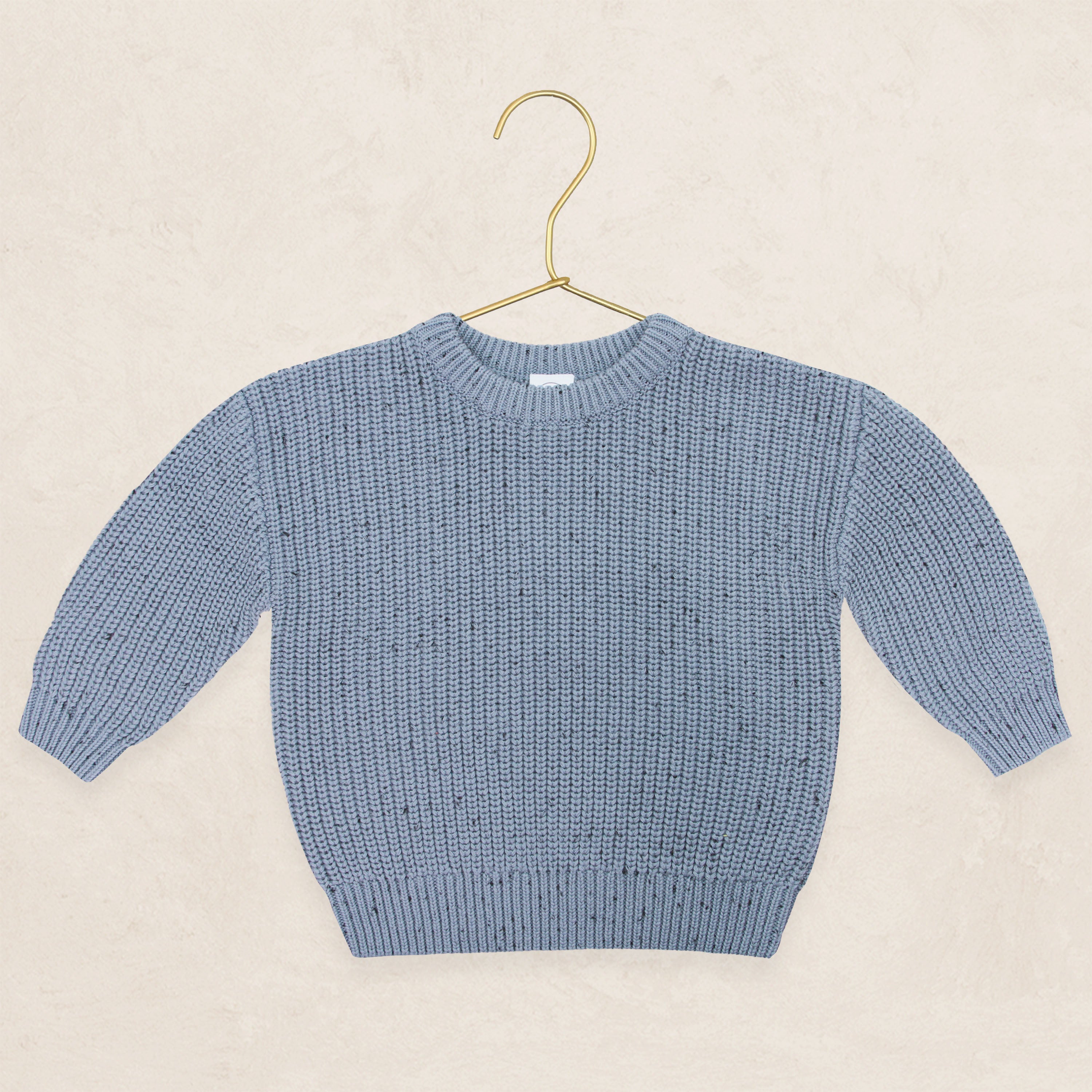 Knit Chunky Sweater - Cadet Speckle