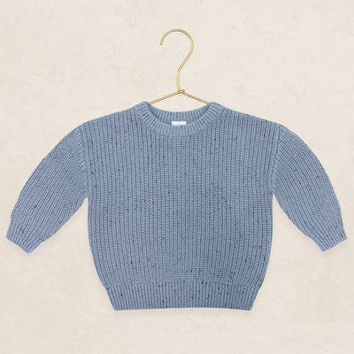 Knit Chunky Sweater - Cadet Speckle