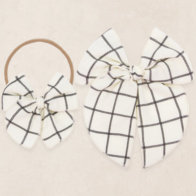 Heirloom Bow - Charcoal Grid