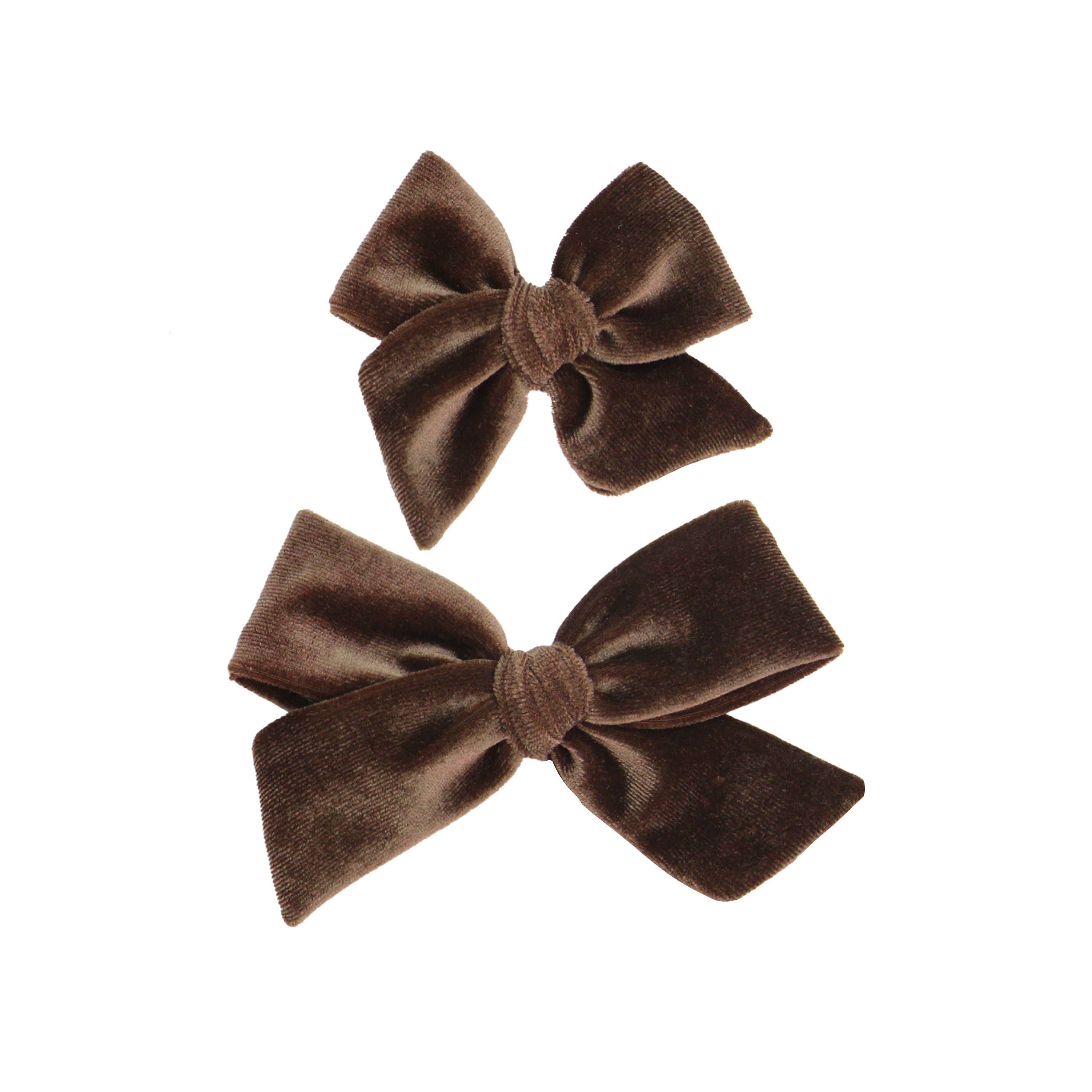 Velvet - Chocolate Bow Clip