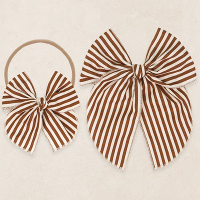 Heirloom Bow - Cocoa Stripe