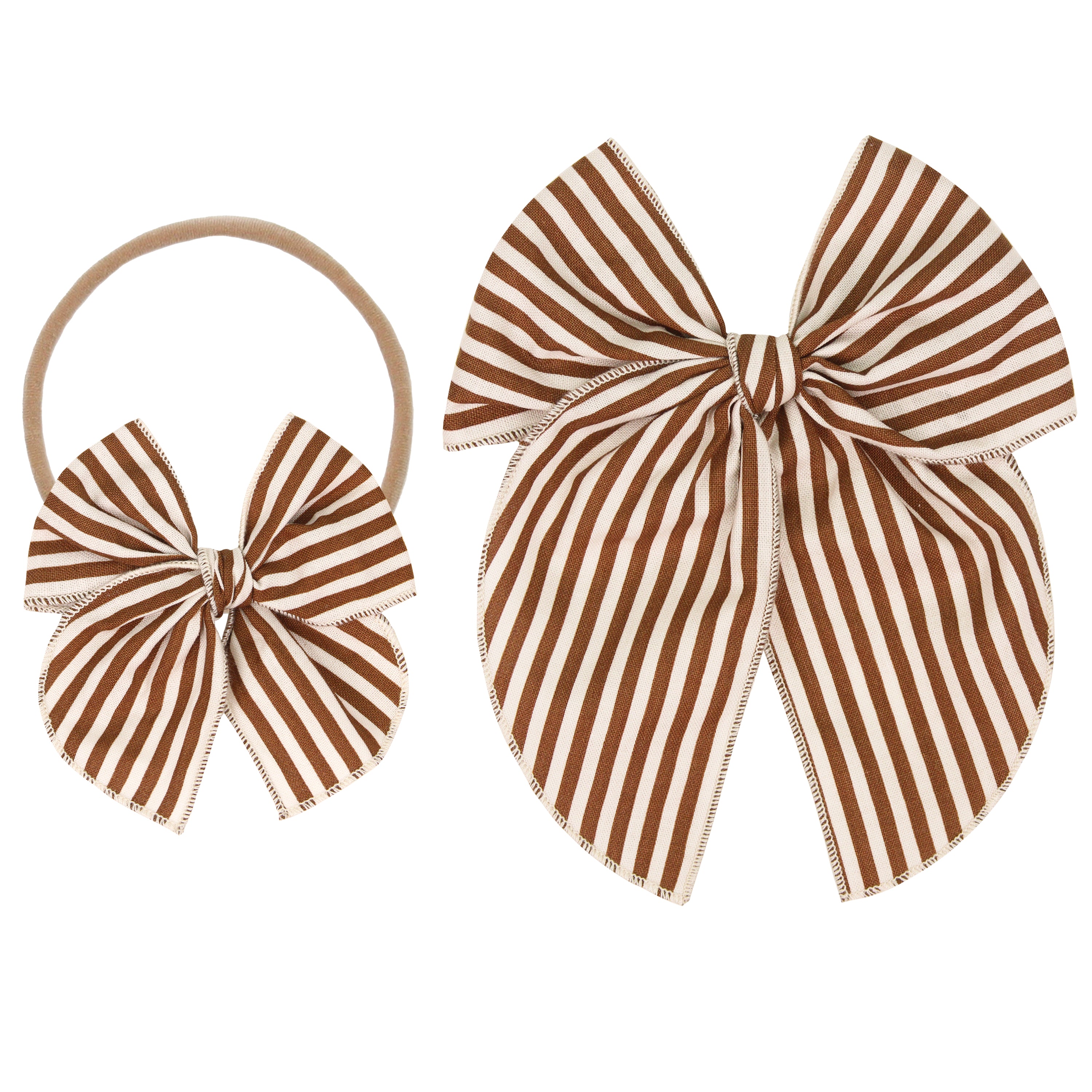 Heirloom Bow - Cocoa Stripe