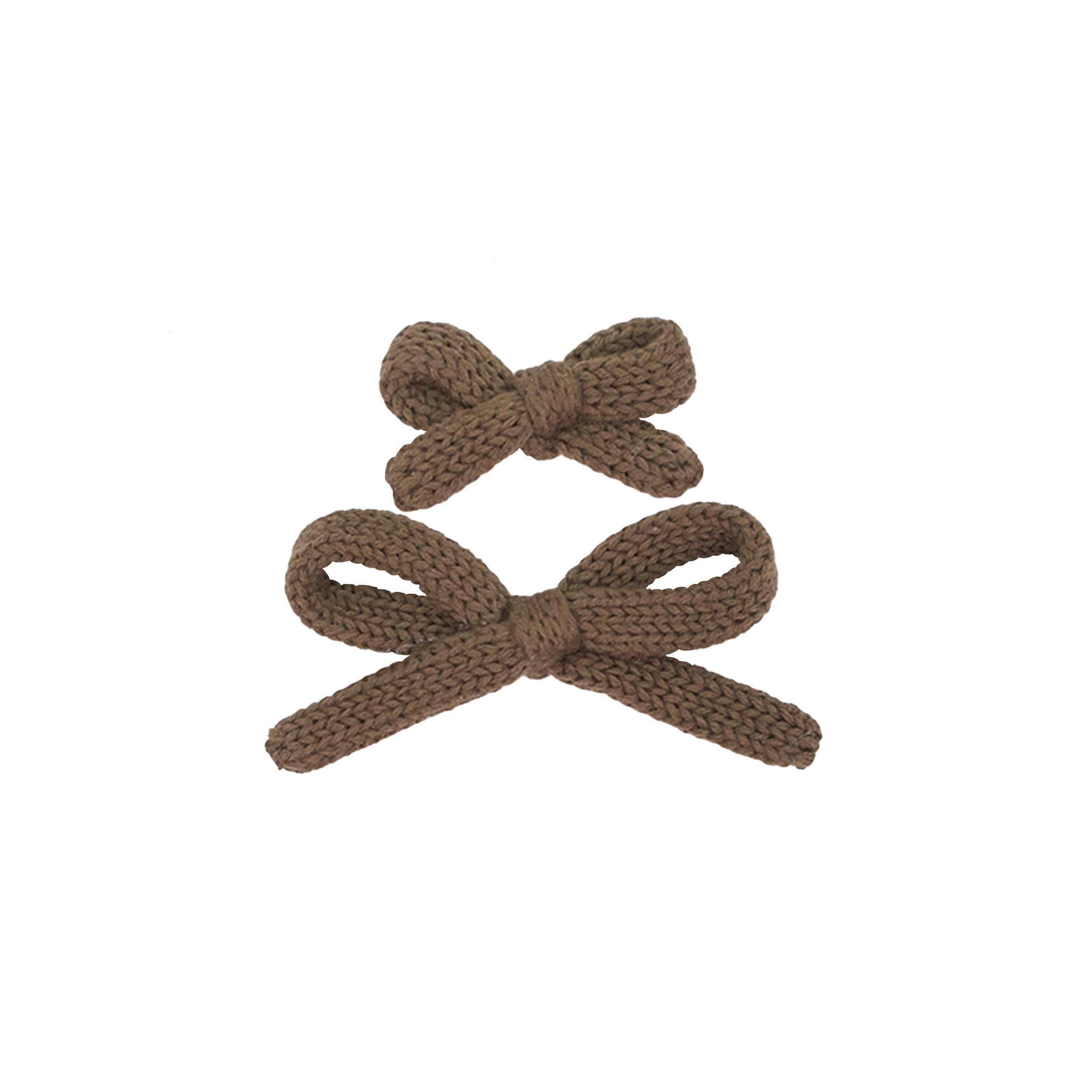 Sweater Bow - Cocoa Knit Clip