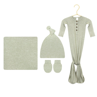 Collins Plush Knit Newborn Hat Bundle (Gown)