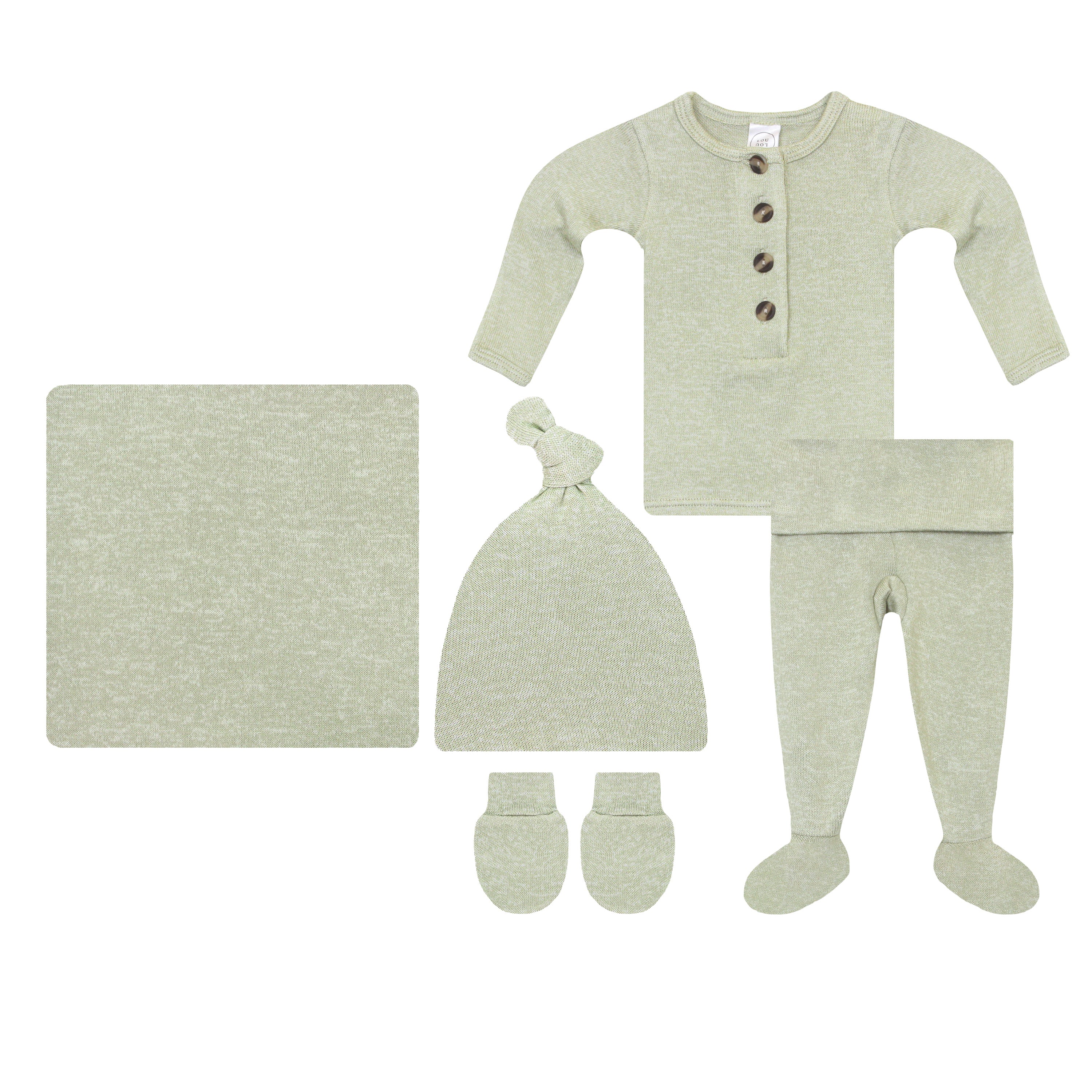 Collins Plush Knit Newborn Hat Bundle (Top + Bottom)