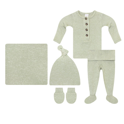 Collins Plush Knit Newborn Hat Bundle (Top + Bottom)